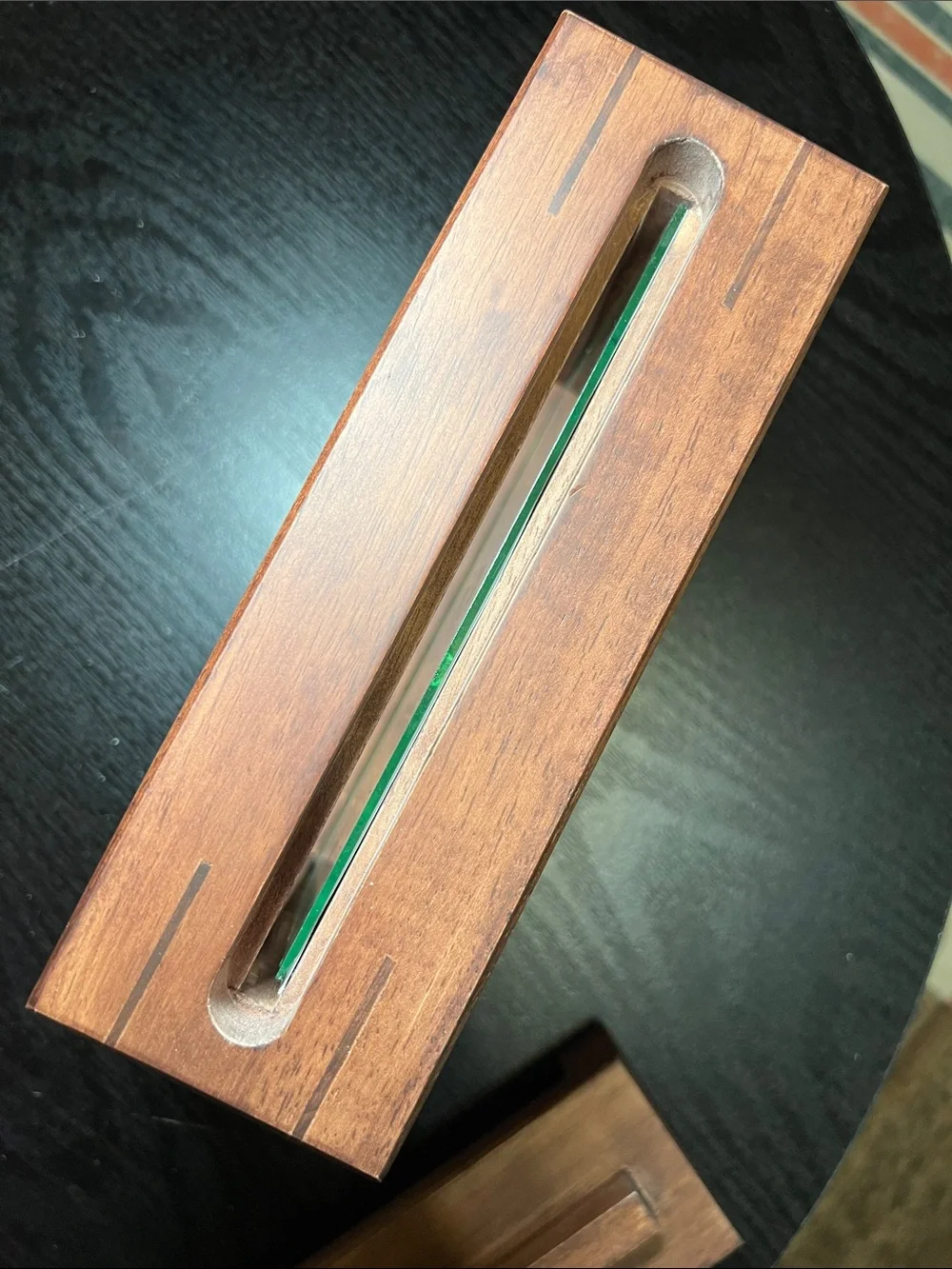Pottery Barn Brown Wooden Pedestal Picture Frame